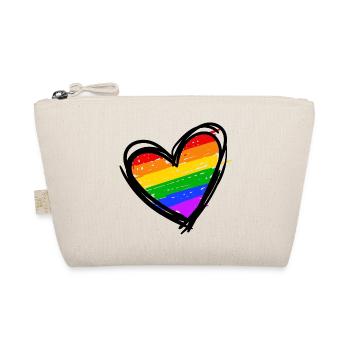 Rainbow Heart LGBT Droits humains des homosexuels - Trousse biologique - nature - Devant