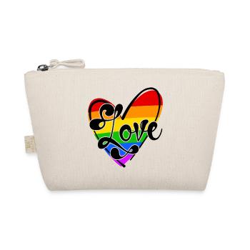 Liebe Lgbt Herz Spruch Sexualität Transgender Gay - Bio-Täschchen - Natur - Vorne