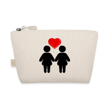 Lgbt Same-sex partnership heart - Organic Pouch - nature - Front