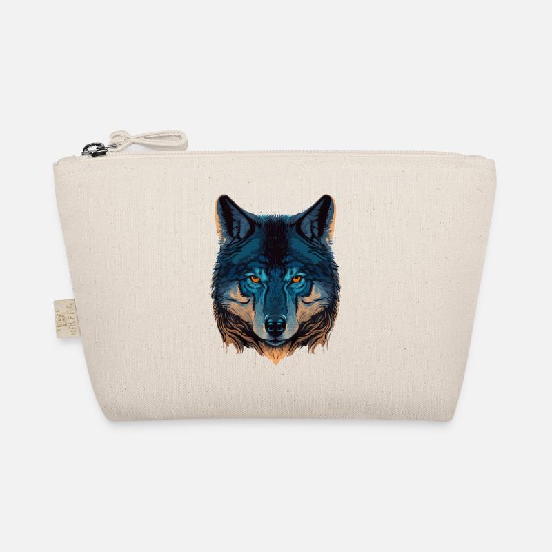 Wolf Head Illustration as the Fabulous Present Organic Pouch