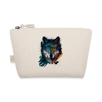 A Wolf Head Artwork as the Fabulous Christmas Gift - Organic Pouch - nature - Front