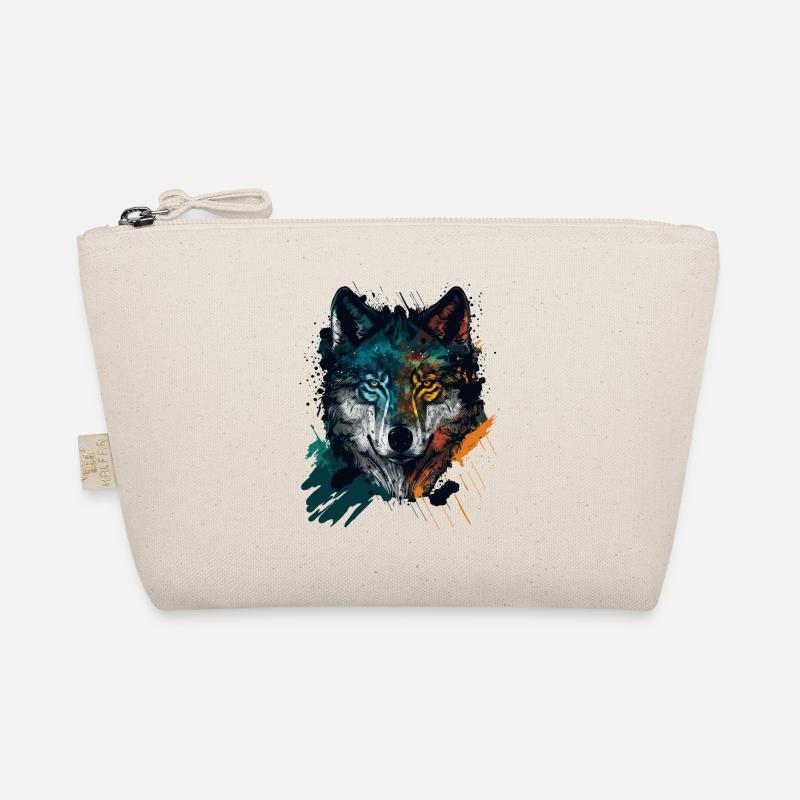A Wolf Head Artwork as the Fabulous Christmas Gift Organic Pouch
