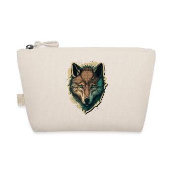 A Wolf Head Drawing for every Animal Enthusiasts - Organic Pouch - nature - Front