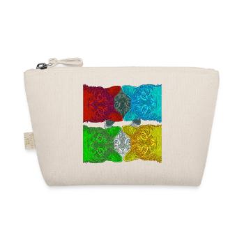 Colourful Cats (Pop Art) designed by HeiArts - Organic Pouch - nature - Front