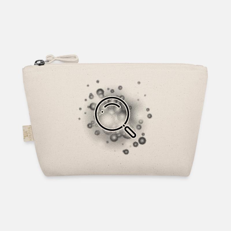 Magnifying glass with dots background Organic Pouch