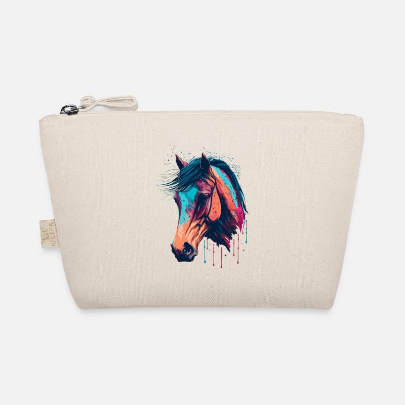 Horse Head Drawing Organic Pouch