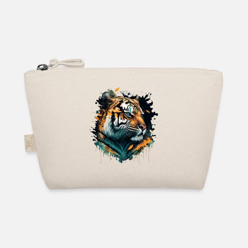 Tiger with falling Leaves Organic Pouch
