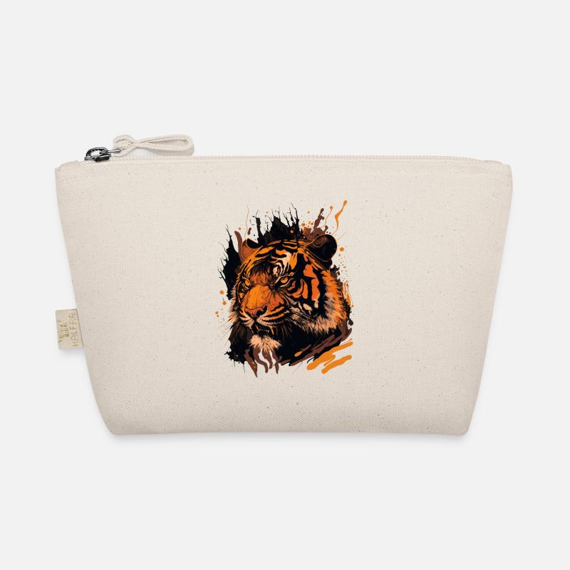 Tiger showing Teeth Organic Pouch