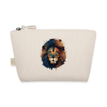 Lion Head Painting - Organic Pouch - nature - Front