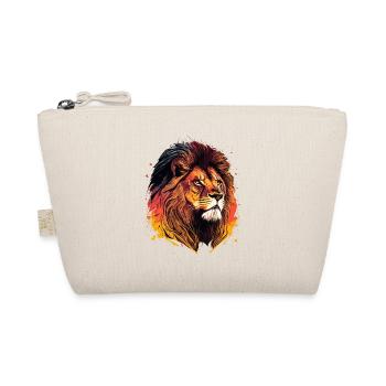 German Flag Lion Head - Organic Pouch - nature - Front