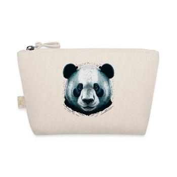 Realistic Panda Head - Organic Pouch - nature - Front