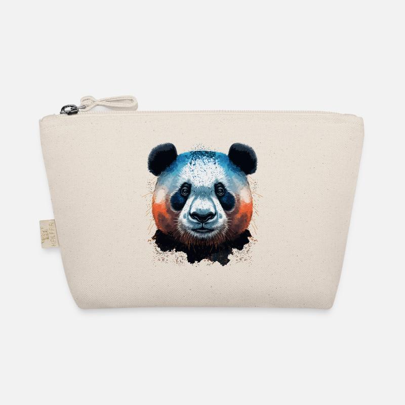 Pandakopf - Bio-Täschchen - Natur