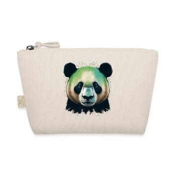 Colorful Panda Face - Organic Pouch - nature - Front