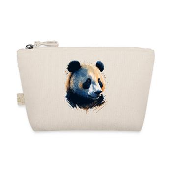 Panda Bear Gift Idea - Organic Pouch - nature - Front