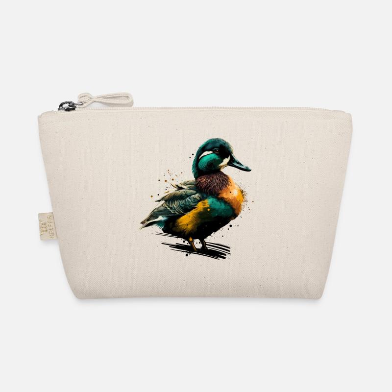 Farbige Ente - Bio-Täschchen - Natur