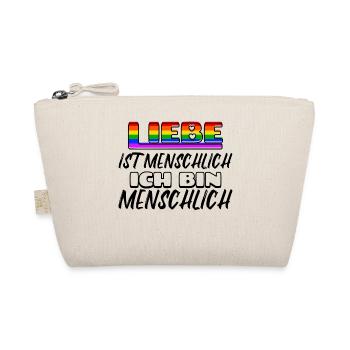 Lgbt Liebe Statement Menschenrechte Regenbogen - Bio-Täschchen - Natur - Vorne