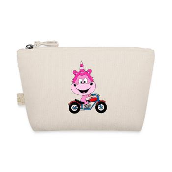 EINHORN - MOTORRAD - BIKER - MOTORSPORT - Bio-Täschchen - Natur - Vorne