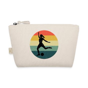 Damen Football Fussball Soccer Fussballspiel - Bio-Täschchen - Natur - Vorne
