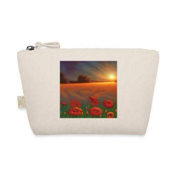 Sunset at the Vast Field of Orange Flowers - Organic Pouch - nature - Front