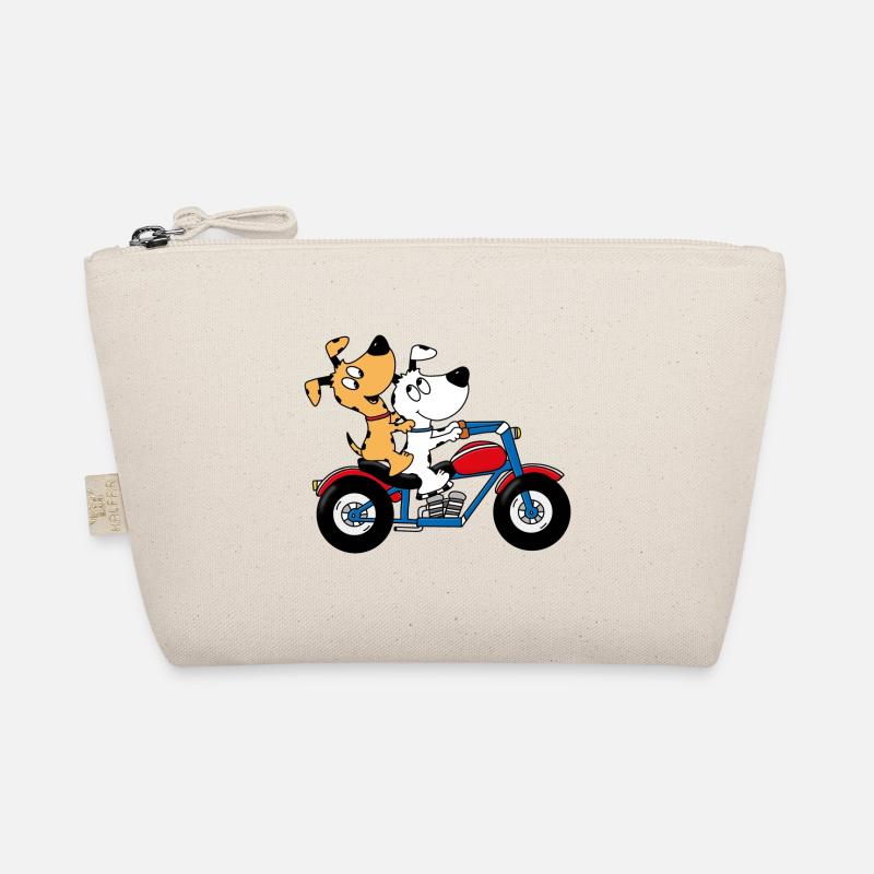 HUNDE - MOTORRAD - BIKER - TIERE - LIEBE - Bio-Täschchen - Natur