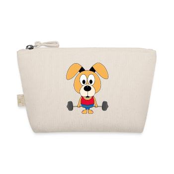 HUND - FITNESS - GEWICHTHEBER - FIT - SPORT - TIER - Bio-Täschchen - Natur - Vorne