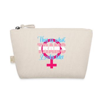 This Is What Trans Look Like Colorful Rainbow - Organic Pouch - nature - Front