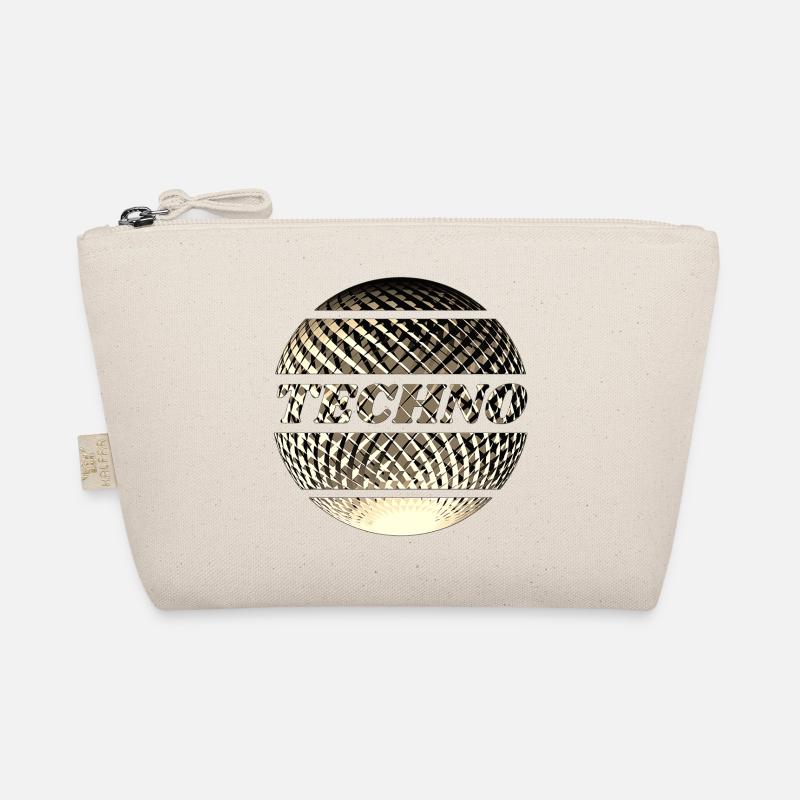 Techno disco ball gold Organic Pouch