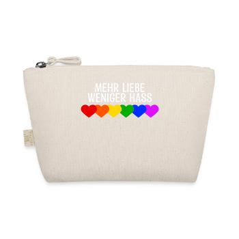 Liebe Herz Lgbt Homo Regenbogen Menschenrechte - Bio-Täschchen - Natur - Vorne
