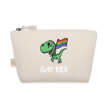 Dinosaurier Gay Lgbt Regenbogenfahne Spruch - Bio-Täschchen - Natur - Vorne