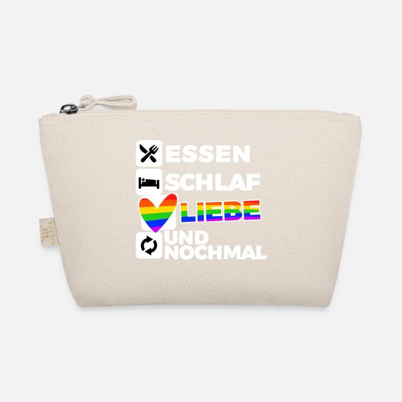 Liebe Lgbt Herz Menschenrechte Spruch Regenbogen Bio-Täschchen