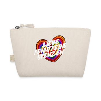 Lgbt Liebe Statement Beziehung Herz Regenbogen - Bio-Täschchen - Natur - Vorne