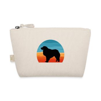 Kuvasz Hundeliebhaber Silhouette Vintage Sonnenuntergang - Bio-Täschchen - Natur - Vorne