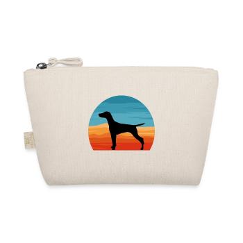 Vizsla Dog Lover Silhouette Vintage Sunset - Organic Pouch - nature - Front
