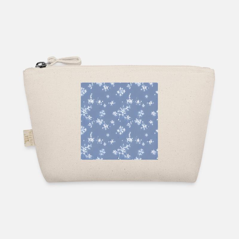 Snow pattern on a blue background Organic Pouch