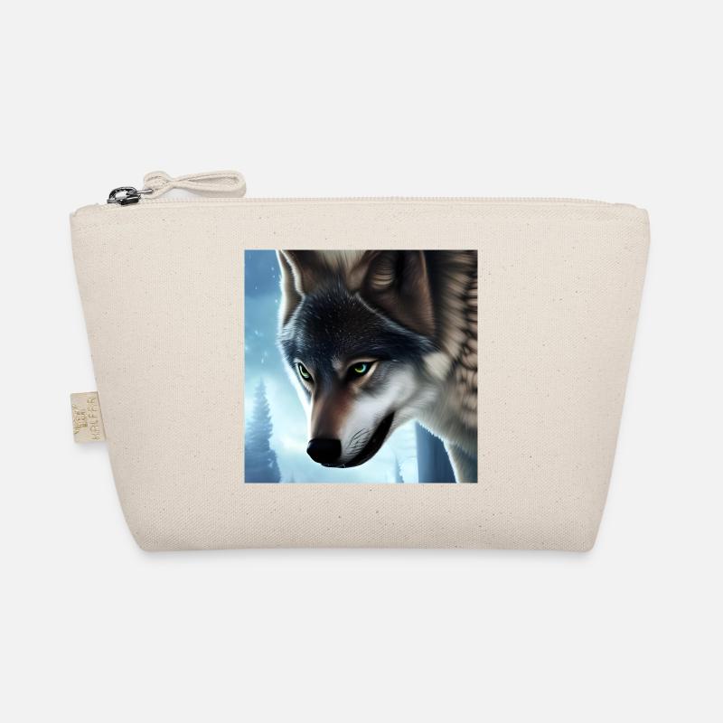 Wolf portrait Organic Pouch