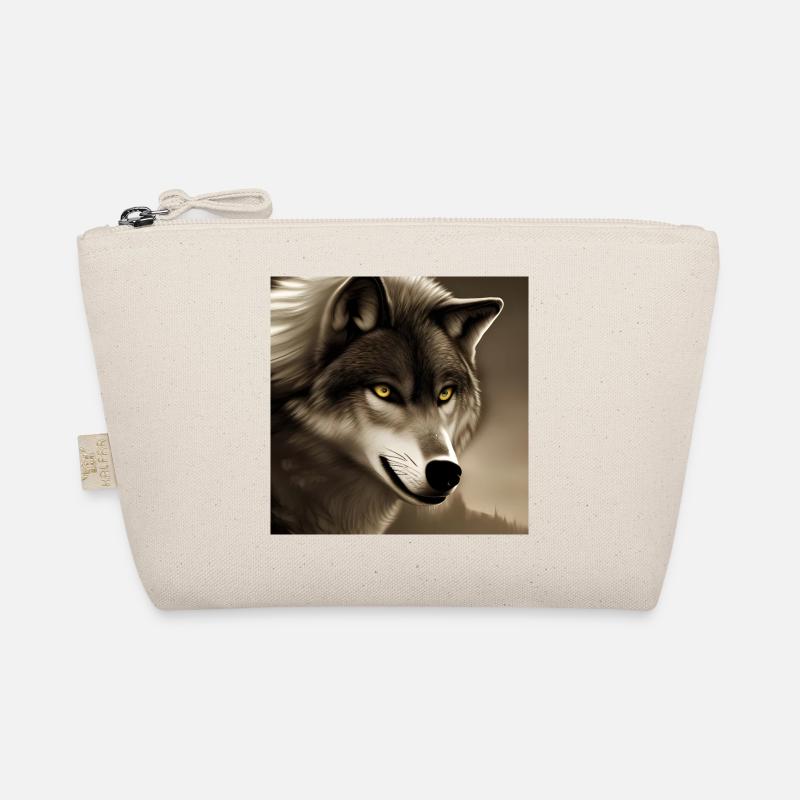 Wolf portrait Organic Pouch