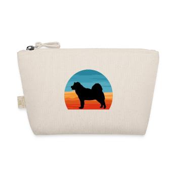 Greenland Dog Lover Silhouette Vintage Sunset - Organic Pouch - nature - Front