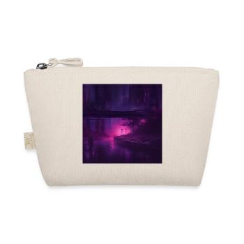 Retrowave Synthwave Future City 80s Design - Bio-Täschchen - Natur - Vorne