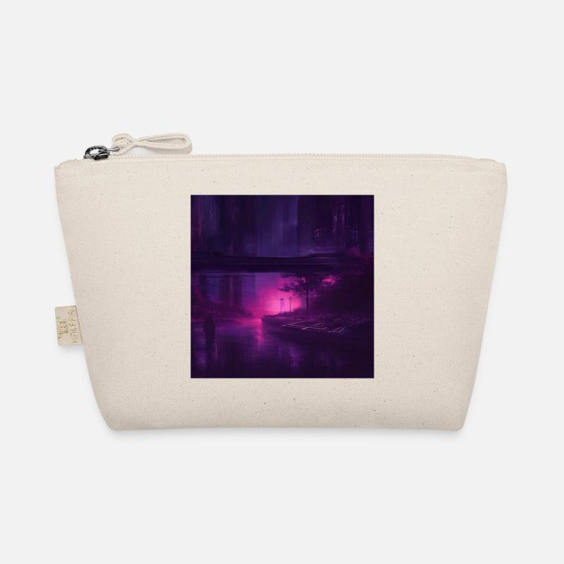 Retrowave Synthwave Future City 80s Design Bio-Täschchen