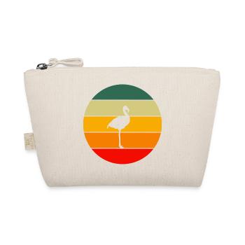 Exotisches Tier Vogel Geschenk Retro Flamingo - Bio-Täschchen - Natur - Vorne