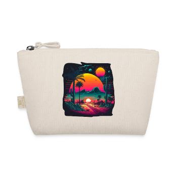 Neon Sonnenaufgang - Bio-Täschchen - Natur - Vorne