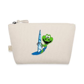 WINDSURFER - SURFER - KROKODIL - WASSERSPORT - Bio-Täschchen - Natur - Vorne