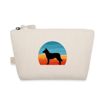 Lapponian Herder Dog Lover Silhouette Retro Sunset - Organic Pouch - nature - Front