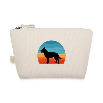 Chien australien Amour Silhouette Rétro Coucher de soleil - Trousse biologique - nature - Devant