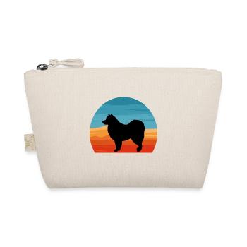 Finnish Lapphund Dog Lover Silhouette Retro Sunset - Organic Pouch - nature - Front