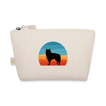 Alaskan Malamute Dog Lover Silhouette Retro Sunset - Trousse biologique - nature - Devant