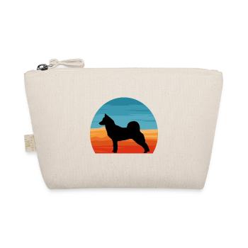 Norrbottenspets Dog Love Silhouette Vintage Sunset - Organic Pouch - nature - Front