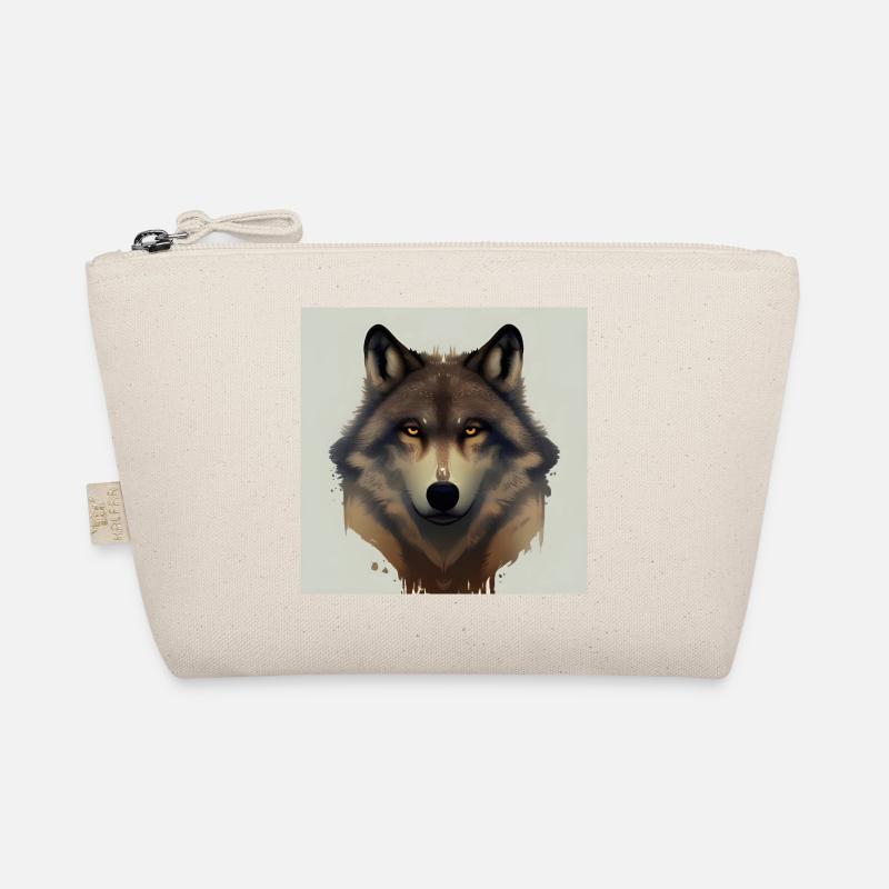 Wolfsgesicht Porträt Bio-Täschchen