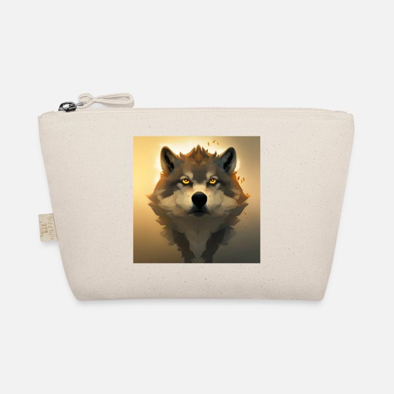 Wolf Porträt Bio-Täschchen