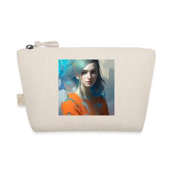 Beautiful woman watercolor painting - Organic Pouch - nature - Front